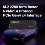 EN855 Internal Gaming SSD with Heatsink 1TB PCIe Gen4, Up to 7400MB/s, NVMe M.2 2280, 3D TLC NAND Flash, Solid State Drive, Configure DRAM Cache, Compatible with PS5 and PC - Image 3