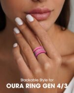 Silicone Cover for Oura Ring Gen 4/3 with Braided Silicone Stacking Rings – Flexible & Stylish Ring Protector Accessories – 6-Piece Set - Image 3