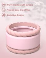 Silicone Cover for Oura Ring Gen 4/3 with Braided Silicone Stacking Rings – Flexible & Stylish Ring Protector Accessories – 6-Piece Set - Image 4