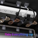 Hook and Loop Cable Ties, Self Adhesive Hook and Loop Cable Straps, Sticky-back Cord Organizer, Cable Clip, Household & Office Essentials, 40Pcs per Pack - Image 4