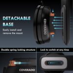 Coverado Car Mount Charger, QI2 15W Wireless Charger with Adjustable Aluminum Alloy Arm, Magnetic Phone Holder for Car, Suction Cup Mount for iPhone 16/15/14/13 - Image 5