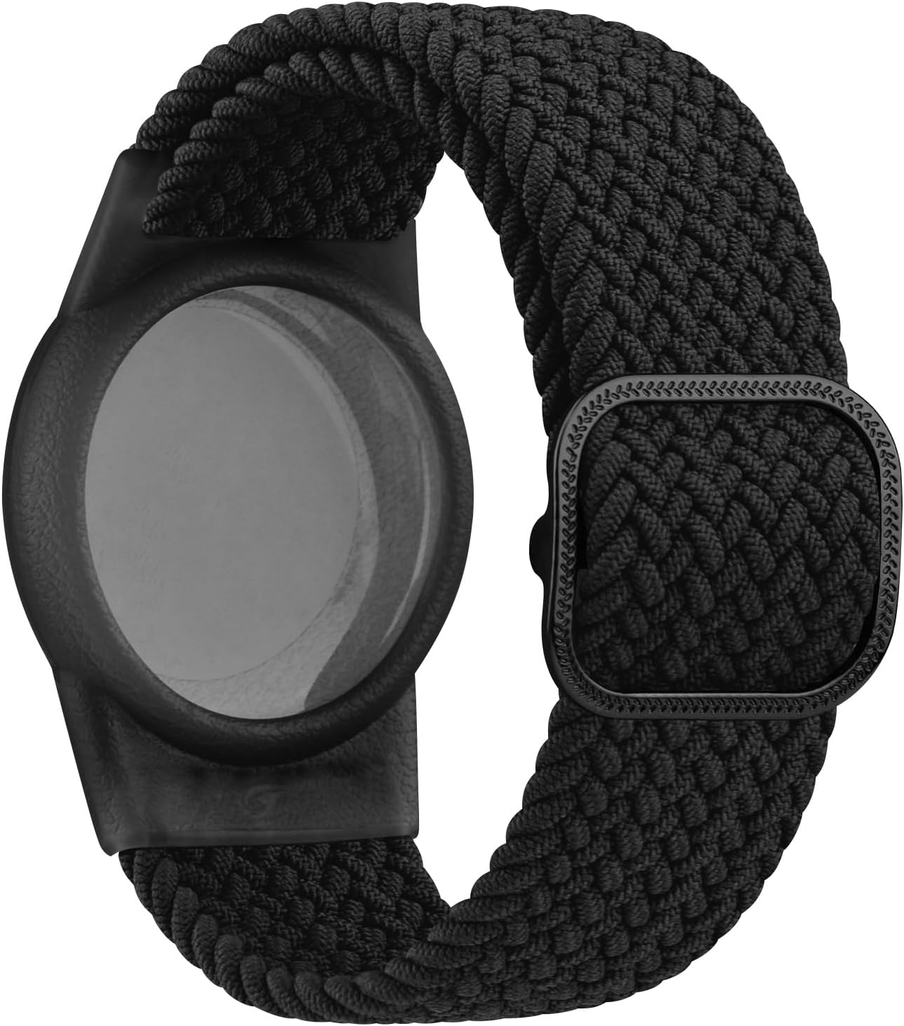 Vanjua Wristband Compatible with Apple AirTag Holder for Kids, Protective Case for Air Tag GPS Tracker Holder with Adjustable Nylon Bracelet Watch Band for Toddler Child (Black) - Image 3