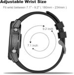 for Garmin Fenix 6x Pro Watch Band, 26mm Quickfit Silicone Sports Bands Strap for Fenix 7X 6X 5X Plus Fenix 3/3 HR Smartwatch - Image 6