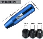 ZKFAR 1 PC American Flag Design Gear Stick Shifter Knobs, Metal Gear Stick Shift Knob, Automatic Shift Knob, Weighted Car Shift Handle Knob Fits Most Auto Transmission Vehicle (Blue) - Image 3