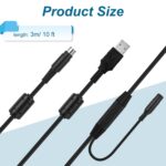 Replacement USB Webcam Power Cable Data Cord, Compatible with Logitech CC2900e CC3500e PTZ Pro, Black, 10FT - Image 3