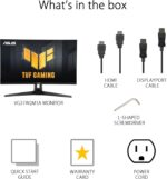 ASUS TUF Gaming 27” 1440P Gaming Monitor (VG27AQM1A) - QHD (2560 x 1440), 260Hz, 1ms, Fast IPS, Extreme Low Motion Blur Sync, Freesync Premium, G-SYNC Compatible, DisplayHDR400, 3 Year Warranty - Image 8