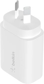BELKIN BOOST CHARGE USB-C PD 3.0 PPS Wall Charger 25W + USB-C Cable (1M) - White(WCA004au1MWH-B6),USB-C PD 3.0 Certified,Compact and Travel-Ready - Image 3