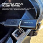 MaedHawk Bypass Motorcycle CarPlay Bluetooth Headset Adapter with Passthrough USB-C Charging Port - Image 3