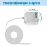 24V Doorbell Power Supply,24V Video Doorbell Power Adapter,Compatible with Arlo Nest Wyze Eufy Ring Doorbell Transformer (White 19.6 Feet) - Image 3