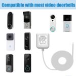 24V Doorbell Power Supply,24V Video Doorbell Power Adapter,Compatible with Arlo Nest Wyze Eufy Ring Doorbell Transformer (White 19.6 Feet) - Image 4