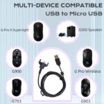 USB Charging Cable Compatible with for Logitech G403 G703 G900 G903, G Pro Wireless Mouse, G PRO X Superlight Gaming Mouse, G560 Speaker, G PRO Mechanical Gaming Keyboard(6FT) - Image 5