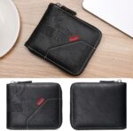 Mens wallet Leather wallet men Wallet Zipper RFID Bifold Wallet for Men ID card Window Credit Card Coin Photo Multifunction Card Slots Gift for Him,Black - Image 3