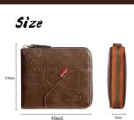 Mens wallet Leather wallet men Wallet Zipper RFID Bifold Wallet for Men ID card Window Credit Card Coin Photo Multifunction Card Slots Gift for Him,Black - Image 4