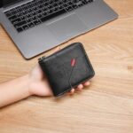 Mens wallet Leather wallet men Wallet Zipper RFID Bifold Wallet for Men ID card Window Credit Card Coin Photo Multifunction Card Slots Gift for Him,Black - Image 5