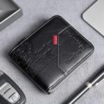 Mens wallet Leather wallet men Wallet Zipper RFID Bifold Wallet for Men ID card Window Credit Card Coin Photo Multifunction Card Slots Gift for Him,Black - Image 7