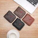 Mens wallet Leather wallet men Wallet Zipper RFID Bifold Wallet for Men ID card Window Credit Card Coin Photo Multifunction Card Slots Gift for Him,Black - Image 8
