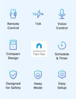 TP-Link Tapo Smart Plug Mini 15A, Smart Home Wi-Fi Plug, Super Easy Setup, Compatible with Alexa & Google Home, No Hub Required, UL Certified, 2.4G WiFi Only, White, Tapo P105(4-Pack) - Image 3