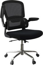 Ergonomic Office Chair, Breathable Mesh Chair with Adjustable Height, Computer Chair with a Double Lumbar Support and Flip-up Arms, Home Office Desk Chair with 90°-130° Tilt Function - Image 9