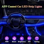 Interior Car LED Strip Lights, RGB 6 in 1 Ambient Lighting Kits with 315 inches Fiber Optic, 16 Million Colors APP Wireless Bluetooth Control Car Neon Lights, with Music Sync Function - Image 3