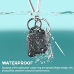 JEANUE-Waterproof Airtag Holder Keychain Case,Compatible Apple Air Tag Tracker with Key Ring, Keys/Dog Collar/Luggage - Image 4