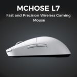L7 Pro Wireless Gaming Mouse, PAW3395 26K Sensor, Wireless/Wired Dual 8K Polling, 39g Ultra-Light Weight, 2.4GHz RF/BT/Wired Tri-Mode Connection (Pro-PAW3395 26K Sensor, White) - Image 3