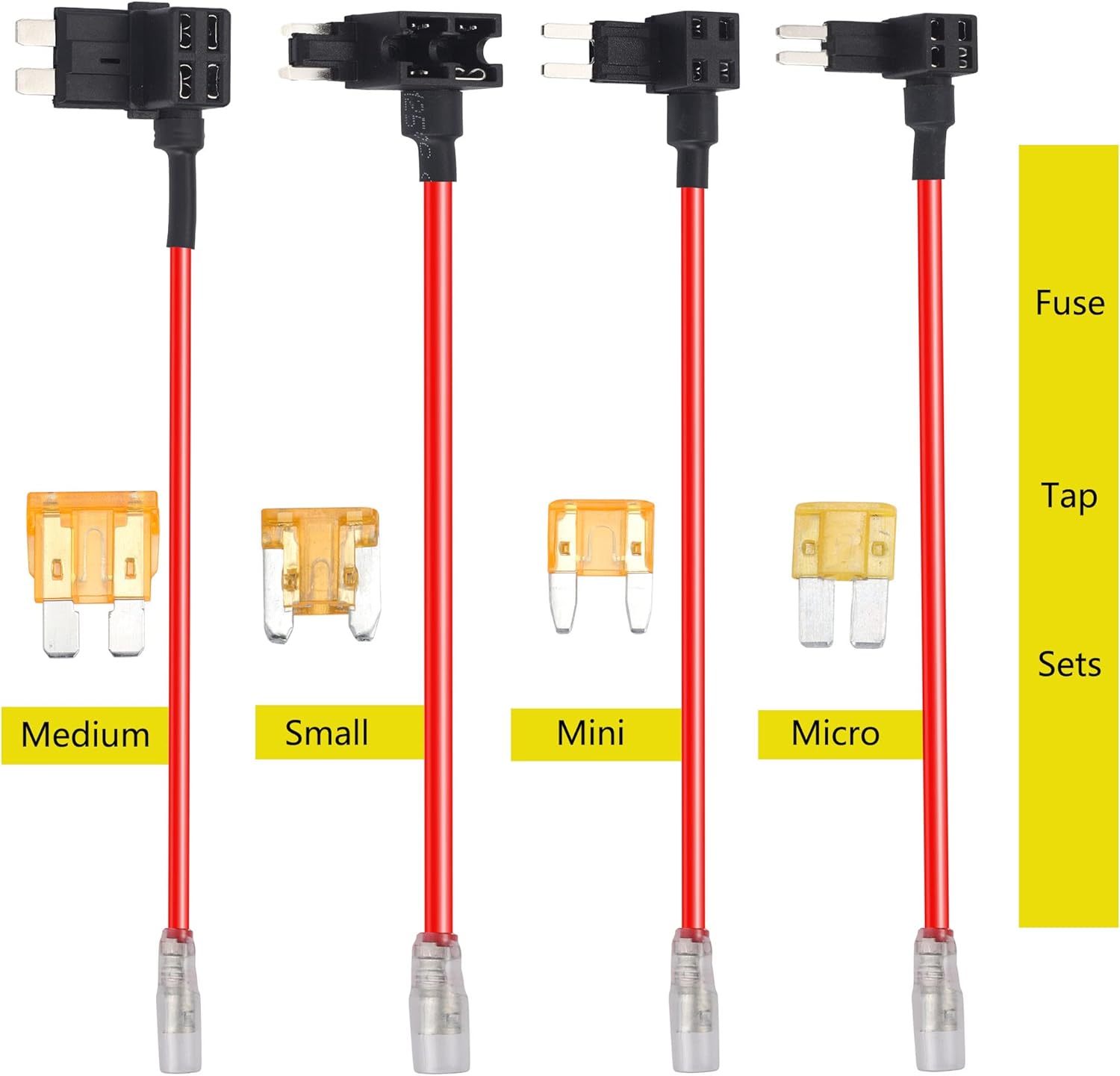 Rove r3 Dash cam hardwire kit with 4 Fuse Tap Cable Mini, ACS, ATO, Micro2 Add A Circuit Fuse Holders, Low Voltage Protection for Vantrue N4, N2S, X4S Dash Cam 12V 24V to 5V Power Cord - Image 5