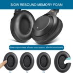 GEVO Earpads Ear Cushions for Sony WH-1000XM3 (WH1000XM3) Noise Canceling Headphones, Ear Pads with Noise Isolation Memory Foam (Black) - Image 5