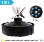 2 PACKS 7 FINS Extractor Blades Replacement Part Bottom Blade for Ninja Blender for Nutri Ninja Auto iQ BL642 NN102 BL682 BL2013 and More - Image 3