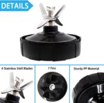2 PACKS 7 FINS Extractor Blades Replacement Part Bottom Blade for Ninja Blender for Nutri Ninja Auto iQ BL642 NN102 BL682 BL2013 and More - Image 5