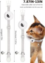 Apple AirTag Cat Collar, GPS Tracker Kitten Collar with Breakaway Feature, Lightweight and Reflective, Suitable for Cats, Kittens and Puppies (White) - Image 3