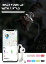 Apple AirTag Cat Collar, GPS Tracker Kitten Collar with Breakaway Feature, Lightweight and Reflective, Suitable for Cats, Kittens and Puppies (White) - Image 4