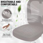 Office Chair, Ergonomic Office Chair with 3D Lumbar Support 3D Headrest, Comfy High Back Home Desk Chairs, Breathable Mesh Computer Chairs with Flip-Up Armrests & Hanger,Gray - Image 4