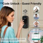 WiFi Keypad Smart Lock for Front Door: Keyless Entry Door Lock - Electronic Keypad for Exterior Door - Deadbolt Lever Alternative - Easy Installation - Image 6