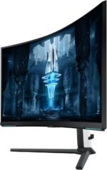 SAMSUNG 32" Odyssey Neo G8 4K UHD 240Hz 1ms G-Sync 1000R Curved Gaming Monitor, Quantum HDR2000, AMD FreeSync Premium Pro, Matte Display, Ultrawide Game View, DisplayPort, Black & White, 2022 - Image 5
