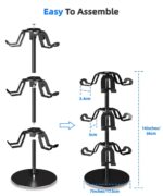 Aluminum Alloy Controller Holder 3 360 Degree Rotation Tier,Headphone Stand - Gaming Controller Stand for Xbox PS5 PS4 Switch,Gaming Controller Headset Holder for Gaming Accessories - Image 3