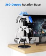 Aluminum Alloy Controller Holder 3 360 Degree Rotation Tier,Headphone Stand - Gaming Controller Stand for Xbox PS5 PS4 Switch,Gaming Controller Headset Holder for Gaming Accessories - Image 7