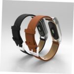 2 Compatible Leather Watch Band Sturdy Brown Replacement Strap Stylish Fit - Image 10