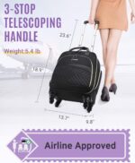 LIGHT FLIGHT Rolling Laptop Bag Rolling Briefcase for Women Computer Bag with Wheels Case for Carry on Travel Work Business - Image 3