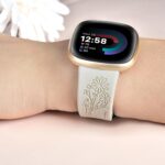 Engraved Silicone Bands Compatible with Fitbit Versa 4/ Fitbit Versa 3/ Fitbit Sense 2/ Sense Bands for Women Men, Soft Wildflower Sport Wristbands for SmartWatch Replacement Strap (3 Pack) - Image 7