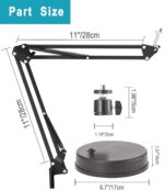 Webcam Stand,Camera Mount 22 Inch Suspension Boom Scissor Arm Stand,for Webcam C925e C922x C922 C930e C930 C920 C615,Hero 8/7/6/5,Ultra/Pro/Pro 2/Pro 3/Brio 4K,DSLR Camera - Image 6