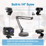 Webcam Stand,Camera Mount 22 Inch Suspension Boom Scissor Arm Stand,for Webcam C925e C922x C922 C930e C930 C920 C615,Hero 8/7/6/5,Ultra/Pro/Pro 2/Pro 3/Brio 4K,DSLR Camera - Image 7