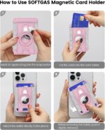 Magnetic Phone Wallet for Apple MagSafe, Card Wallet Holder for iPhone 15 Pro Max/15 Plus/15 Pro/15, 14 Pro Max/14 Plus/14 Pro/14, 13 Pro Max/13 Pro/13 (Pink (with AirTag Holder)) - Image 7