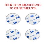 Child Safety Lock for Refrigerator, Cabinet, Drawer, Freezer & Door with 4 Extra Strong Adhesives - Black by HavenHause (Pack of 2) - Image 6