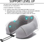 Travel Pillow, Memory Foam Neck Pillow with 360-Degree Head Support Comfortable Airplane Pillow with Storage Bag Lightweight Traveling Pillow for Sleeping, Car, Train, Bus and Home Use(Gray) - Image 3