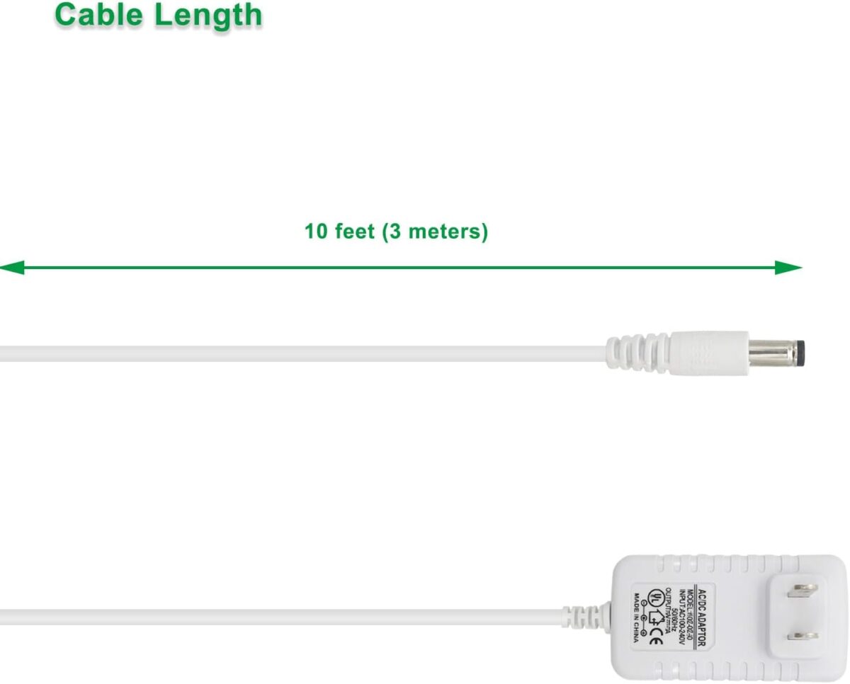 10 FT Extension Power Cord for Philips Hue Bridge 458471 2.0 2.1 1st 2nd Gen CE0979 464479 3241312018A Hub Power Supply Adapter 5V - Image 4