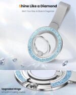 Toycamp Phone Grip Ring Holder Stand Compatible with MagSafe - Magnetic Phone Accessories Grip for iPhone 16 Pro Max/16 Pro/16/15/14/13/12 Series Bling Removable Rotatable Cute for Women, Blue - Image 4