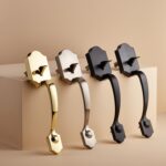 Amazon Basics Front Door Lock Set, Handleset with Shelby Lever, Level Door Handle, Exterior, Single Cylinder Packs, Satin Nickel, 1-Pack - Image 5
