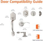Amazon Basics Front Door Lock Set, Handleset with Shelby Lever, Level Door Handle, Exterior, Single Cylinder Packs, Satin Nickel, 1-Pack - Image 6