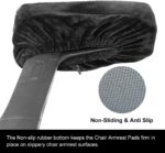 baibu Ergonomic Memory Foam Office Chair Arm Pads, Comfy Black Gaming Armrest Pads for Elbows and Forearms Pressure Relief (Set of 2) - Image 4