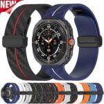 Carbon Fiber Pattern Strap for Samsung Galaxy Watch 7 Ultra 47mm Silicone Clasp Band for Galaxy Watch 7 Ultra Bracelet - Image 3